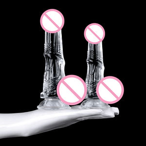 Großhandel CE-Zertifizierte Große Pferdeform Erwachsenenspielzeug Weiche Silikon Kristall Design Tierform Transparente Dildos - Product Image 3