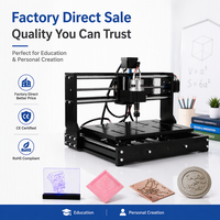 Mini routeur CNC 3020 Pro 2 en 1, machine de gravure laser portable de bureau, puissance optique 5,5/10W pour la découpe du bois