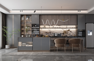 Modern Design Wood Kitchen Cabinets <strong>American</strong> <strong>Style</strong> with <strong>Panel</strong> Wood High Quality Cabinetry Kitchen Furniture - Product Image 3