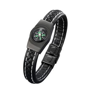 Pulsera de Supervivencia con Brújula de Acero Inoxidable, Diseño Nuevo 2024, Venta al Por Mayor - Product Image 1
