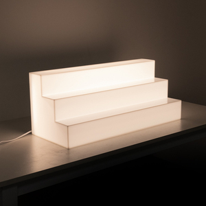 Hộp Đèn chiếu sáng hình thang, mỹ phẩm, đồ chơi hiển thị đứng, hộp đèn trống không có nội dung tùy chỉnh hộp hiển thị Acrylic - Product Image 6