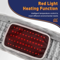 Masseur dorsal vibrant chauffant à lumière rouge avec recharge USB, support lombaire gonflable LED pour bébés