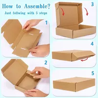 Caja de Envío de Cartón Corrugado Kraft Personalizada, Caja de Embalaje Plegable para Envíos de Comercio Electrónico
