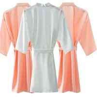 Muti Farben Kimono Roben Damen Robe, Braut Brautjungfer Seide Satin Kimono Robe 6010