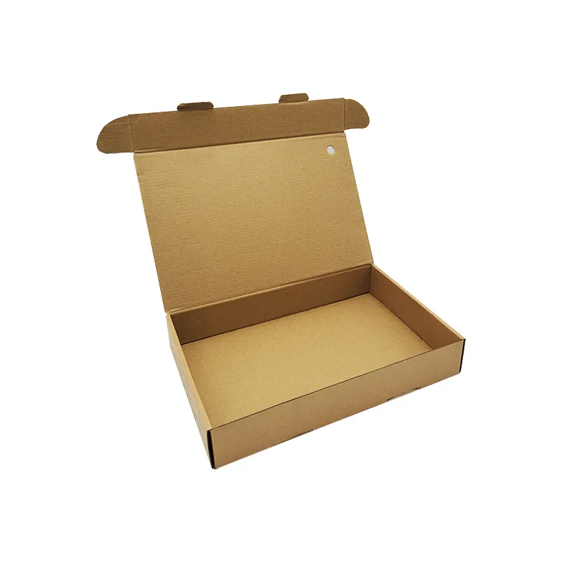 カスタムロゴ印刷フラットパック包装箱段ボールダイカット折りたたみクラフトメーラー配送メールボックス