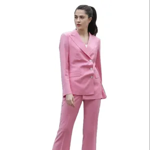 OEM Slim Fit Blazer für Damen Damen Büro anzüge Zweireiher Hot Sale Mode Kleidung Hosen Custom ized Damen anzug