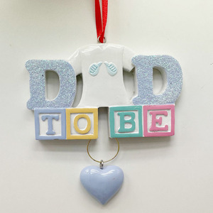 Coppia incinta di ornamenti natalizi personalizzati, in attesa che <span class=keywords><strong>il</strong></span> papà dei genitori sia - Product Image 1