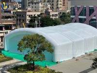 Grand chapiteau blanc gonflable extérieur de court de tennis pour la location