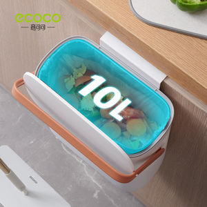 Ecoco ถังขยะในห้องน้ำขนาด10ลิตรถังขยะติดผนังถังขยะหมักอาหารถังขยะพลาสติกแขวนติดผนังมีฝาปิด - Product Image 3