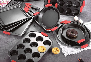 Competitive Price 0.4mm/0.5mm Carbon Steel Nonstick <strong>Bakeware</strong> <strong>Set</strong> Cookie Pan Sheet Baking Tray for Bakery <strong>Sets</strong> - Product Image 3