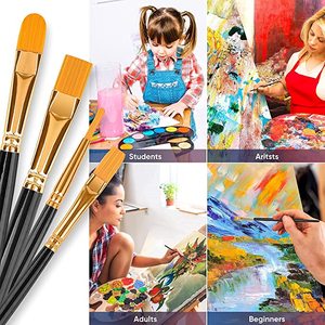Pinceaux <span class=keywords><strong>pour</strong></span> peinture acrylique, 20 pièces, pinceaux <span class=keywords><strong>pour</strong></span> toile, <span class=keywords><strong>pour</strong></span> enfants, adultes, dessin, artisanat, fournitures - Product Image 4