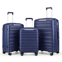 Valise 100% en matériau neuf, légère, 4 roues, serrure TSA, roues silencieuses universelles, poignée souple, logo personnalisable, haute résistance à la pression
