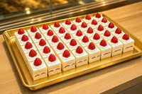 Wanlisonic Machine de découpe de gâteau brownie à ultrasons automatique à haut rendement pour la vente au détail et les hôtels Design carré