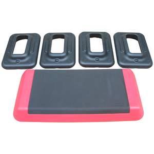 Plataforma de Step Aeróbico DB Roja y Negra de TPE para Ejercicio Físico con 2 Elevadores Modelo D0100H5G9CX - Product Image 6