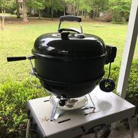 Kit Cincin Barbeque Besi Anti Karat, Aksesori Barbeque Kit Cincin Panggang Arang Baja Tahan Karat Lapis Krom Hitam Universal