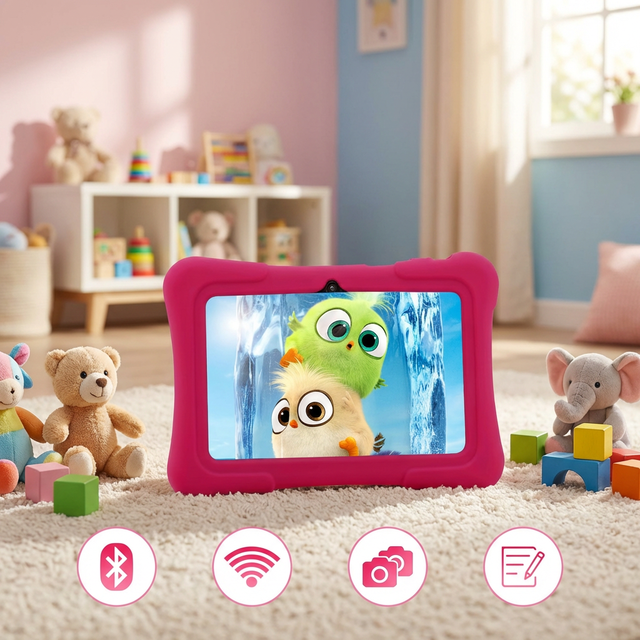 Factory Direct Cheap and Fine 7 Inch Kids Tablet PC with Shockproof Protective Case for Education Entertainment Enlightenment
