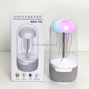 Jellyfish <span class=keywords><strong>Lava</strong></span> Light Up Lamp Speaker Portable Color Changing Speaker Box Best Loud BT Speaker para niños - Product Image 2
