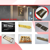 Placa de Logotipo Acrílico Metálico 3D Personalizada, Letrero Comercial Montado en la Pared para Boutique, Hotel, Oficina, Recepción