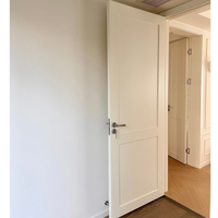 Pintu Kayu Interior Gaya Prancis Kedap Suara, Panel MDF, Pintu Kaca, Terlaris, Cocok untuk Kamar Tidur dan Hotel