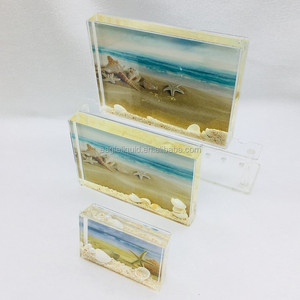 Acrylic Lỏng Khung Ảnh Cát Với Biển Sao Biển Bãi Biển Phong Cách Đại Dương Khung Ảnh Đại Bàng - Product Image 4