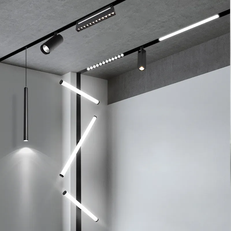 Nieuwe Designer Tendencia Moderne Verzonken Indoor Verlichting 12W 25W 30W 45W Thuis Commerciële Lineaire 48V magnetische Led Spoor Licht