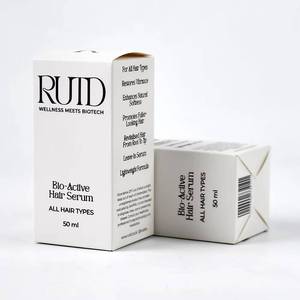 Caja de Embalaje de Cartón Color Marfil con Logotipo Personalizado, Dos Tapas Plegables, para Cosméticos, Lápiz Labial, Brillo Labial, Crema para el Cuidado de la Piel - Product Image 1
