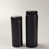 Flacon en plastique noir vide de 60 ml et 100 ml avec tamis et bouchon, distributeur de poudre sèche, flacon en plastique de 3,4 oz (2 oz) pour poudre de talc pour bébé