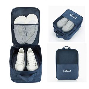 Sac à chaussures de voyage portable personnalisé, grande capacité, trois couches, sac à chaussures de voyage à fermeture éclair, sac de rangement pour baskets en Oxford - Product Image 2