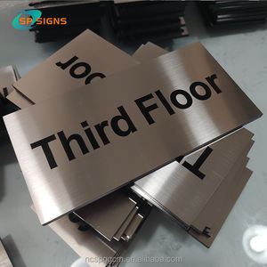 SP علامة باب مخصصة من الفولاذ المقاوم للصدأ علامة فندق أكريليك بدون تدخين اسم طريق ليد لوحة باب غرفة المنزل رقم العلامة - Product Image 6