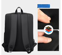 Sac à dos pour ordinateur portable grande capacité personnalisé avec logo, multifonction, étanche, avec port de chargement USB, en tissu Oxford tendance