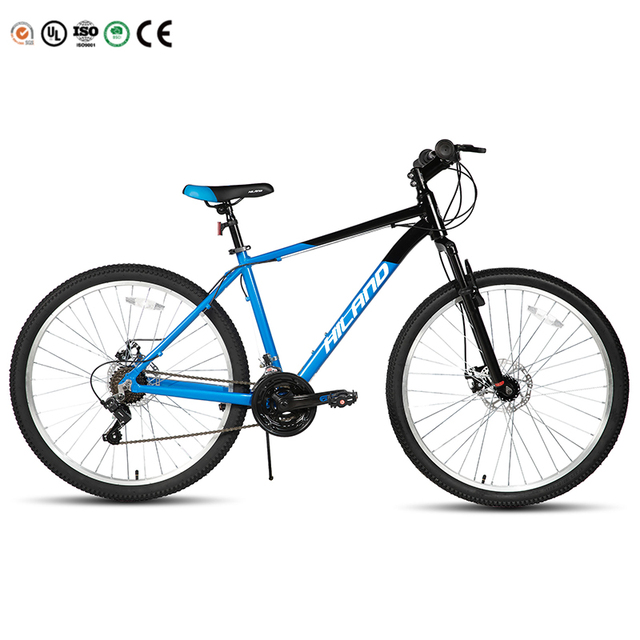JOYKIE HILAND Aluminum Alloy Frame 18-Speed Front and Rear Disc Brake Mountain Bike (Size M) 26-Inch & 27.5-Inch Adult Bicycle