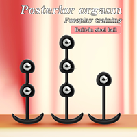 Bouchon anal lesté en silicone avec billes anales portables et boule métallique intégrée BlueRabbit OEM Marque Privée Vente en Gros