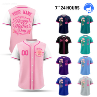 Regalo para el Día de la Madre, Jersey de Béisbol Personalizado, Talla Grande, Ropa Urbana Corta, Bordado al por Mayor, MOQ Bajo, Diseño Gratuito, Envío Rápido