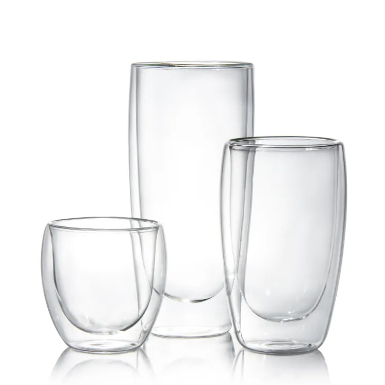 Verres à Double paroi, gobelet à Cocktail, boisson chaude, tasse à pierres en verre à l'ancienne