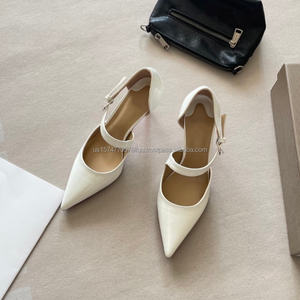 Zapatos de Novia de Lujo para Mujer, Tendencia 2026, Zapatos de Tacón Alto Blancos para Boda, Suela Roja, Tacones Finos de 9 cm, Parte Superior de Charol, Verano Otoño - Product Image 1