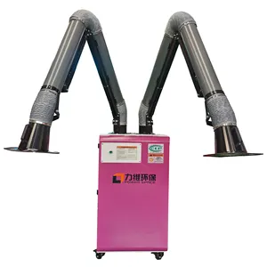 Industrial Portable Dust Collector For Arch Welding With Double Suction Arms And CE Certification