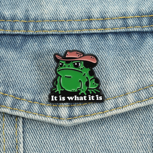 Broches en émail drôles <span class=keywords><strong>de</strong></span> grenouille cowboy en <span class=keywords><strong>colère</strong></span>, humorisme western, badges <span class=keywords><strong>de</strong></span> revers, bijoux en gros - Product Image 1