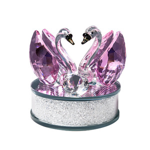 Crystal Swan <b>Car</b> <b>Ornament</b> K9 Glass Transparent Decor For Couples Valentine's Day Gift - Product Image 4