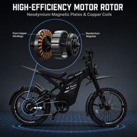 OUXI GT2000 2027 Nouveau Modèle 250W Homologué UE Moto Tout-Terrain Électrique Longue Portée 100km 48V 30Ah Lithium Direct Usine CE RoHS