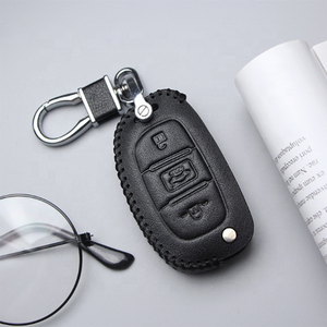 Funda de cuero para llave de coche, carcasa de alta calidad para <span class=keywords><strong>Hyundai</strong></span> I30 Tucson Accent <span class=keywords><strong>I20</strong></span> Solaris Creta Elantra, estilo de coche - Product Image 4