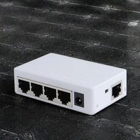 Extensor PoE de 4 Puertos, Transmisión de Larga Distancia de 250 m, Repetidor PoE IEEE 802.3af/at con Soporte VLAN para Cámara IP