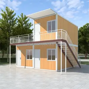 Anshiju Factory Custom DIY Prefab Container Housing Prefab Multi-container Housing 40-foot Prefab Container Housing