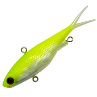 Umpan Pancing Buatan TPE Vibes 95mm Treble Hooks Lead Head Fork Tail Soft Vibe