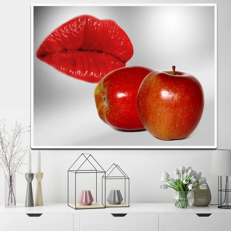 DIY 5D diamante pintura completa diamante fruta labios decoración del hogar pintura Personal familia artesanía hecha a mano diamante bordado