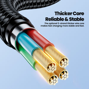 Câble Toocki 60W en alliage d'aluminium, design coudé et <span class=keywords><strong>anti</strong></span>-pliage, charge PD 60W pour usage domestique, idéal pour les gamers - Product Image 4