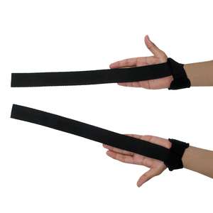 RXN Sports Logotipo personalizado Black Power Cotton & Nylon Lifting Muñequeras para entrenamiento de fuerza Deadlift - Product Image 3