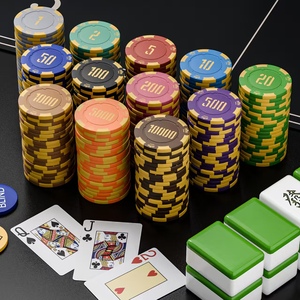 High Quality Thick Clay Poker Chips 40mm 14g Texas Hold'em Chips Non-Toxic Durable Wholesale Custom Casino Gifts <strong>Entertainment</strong> - Product Image 2