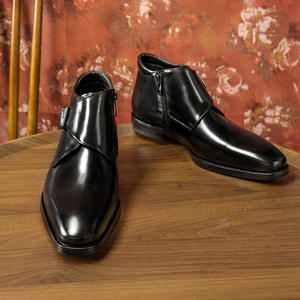 Les usines chinoises fournissent des chaussures pour hommes sur mesure, pour les occasions décontractées, les fêtes et les mariages, couleur noire. - Product Image 5