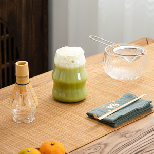 Ensemble de thé <span class=keywords><strong>matcha</strong></span> NEWELL, style moderne simple et minimaliste, <span class=keywords><strong>verre</strong></span> à motif martelé, 7 pièces, fouet à thé résistant à la chaleur, brosse à <span class=keywords><strong>matcha</strong></span> - Product Image 3