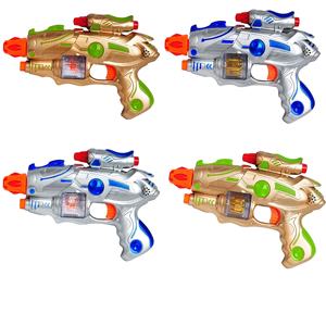 KK 27CM mermi döndür elektrikli oyuncak uzay tabancası; Çocuk ses ışık titreşim GunToy; Pil işletilen oyuncak silah ışık ve ses ile - Product Image 1